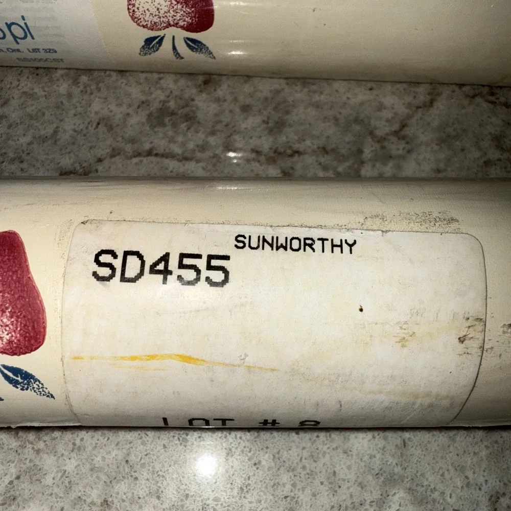 Vintage Sunworthy Wallpaper Cottage Apple 2 Double Rolls 55.4 Sq Ft Each NOS